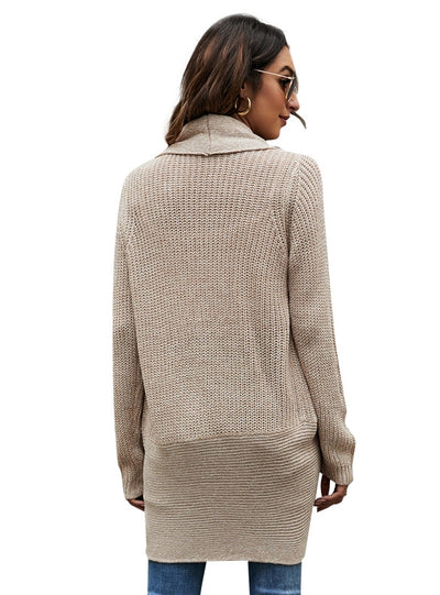 Long Large Lapels Sweater Coat