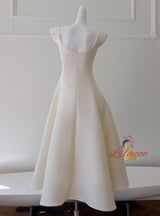 Beige Suspender Retro Slim Dress