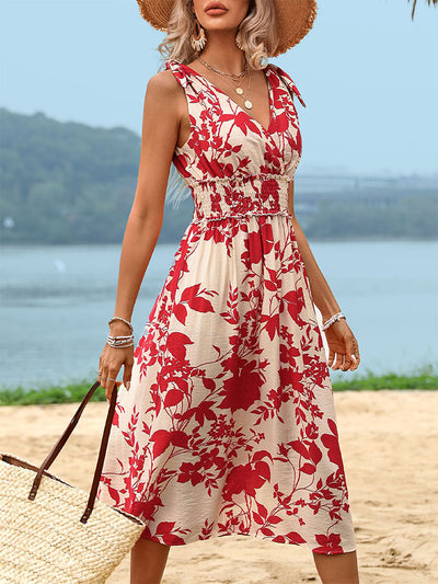 Bohemian Holiday Print Dress