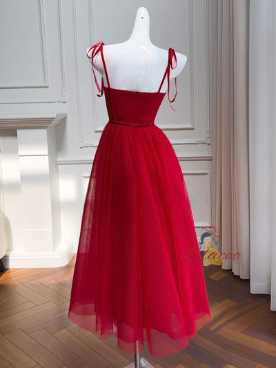 Sling Beaded Cherry Gauze Dress
