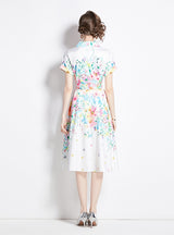 Retro Slim Big Swing Dress