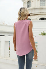 Solid Color Shirt Loose V-neck Sleeveless Top