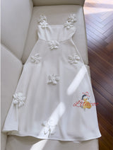 Three-dimensional Flower Slim Dress