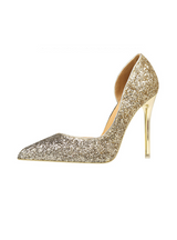 Thin High-heeled Sequined Pointed Shoes