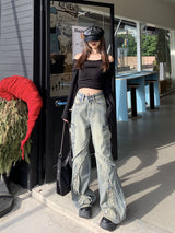 Spliced Raw-edge Pant Jeans