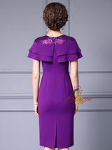 Purple Sequins Mother Of The Bride Dress