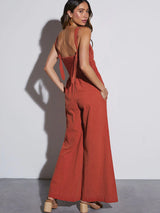 Solid Color Holiday Fashion Jumpsuit