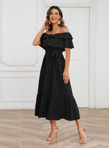 Sexy Maix Off the Shoulder Long Dress