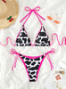 Cow Printed Two Piece Bikini