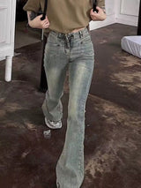 Retro Tight Slim High Waist Pants Jeans