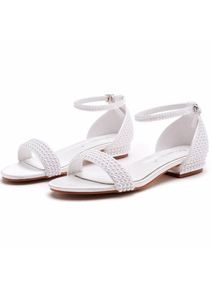 2 cm Buckle Bridal Pearl Sandals