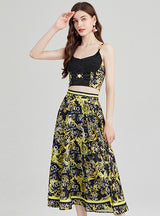 Sexy Suspender Top+Skirt Two-piece Suit