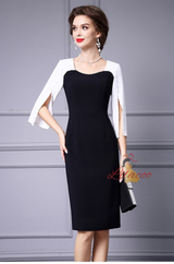 Black Split Beading Mother Of The Bride Dress