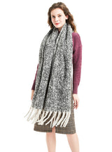 Thick Tassel Color Matching Thick Scarf