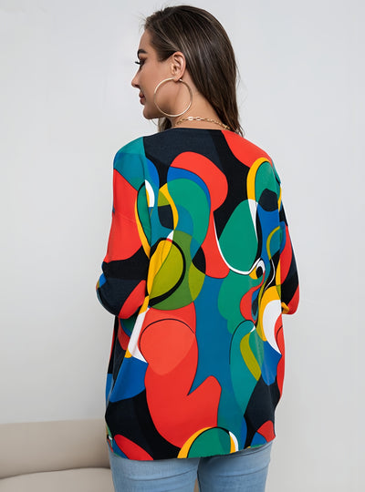 Large Print Loose Turtleneck Sweater