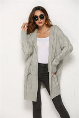 Twist Hooded Sweater Coat