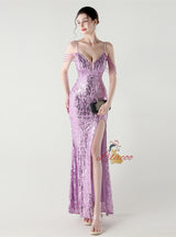 Mermaid Spaghetti Straps Beading Prom Dress