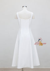 White Slim Sleeveless Dress