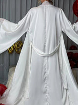 Satin Lace Long Sleeve Pajamas Bathrobe