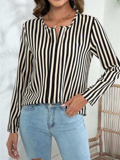 Striped Loose Casual Long-sleeved Shirt