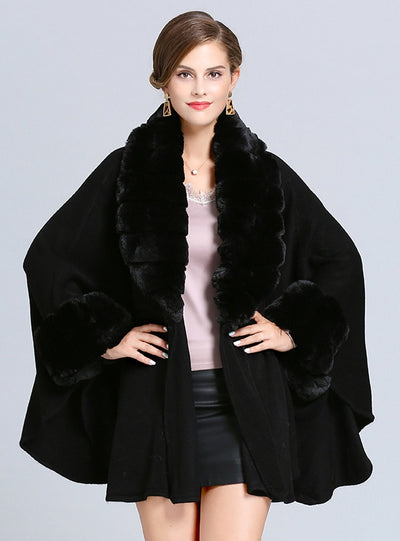 Large Knit Shawl Cardigan Cloak Shawl