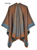 Geometric Diamond Shawl Coat Knitted Cloak