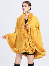 Fringe Plus Size Knit Cardigan Loose Cloak