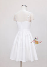Slim Short Sling Bow Short Dress