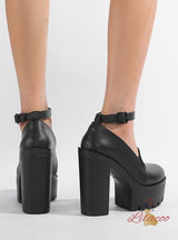 Buckle Thick Heels and Thick Soles Shoes