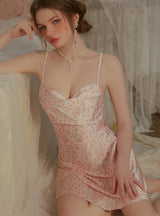 Leopard Print Sweet Ice Silk Pajamas