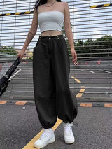 High Waist Loose Straight Jeans