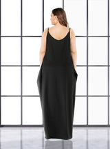 Solid Color Loose Pocket Sling Dress