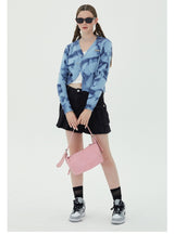 V-neck Long Sleeve Retro Tie-dyeing Sweater