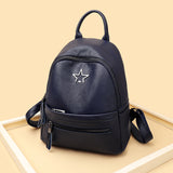 High-capacity Soft Leather Backpack