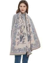 Jacquard Cashew Flower Scarf Shawl