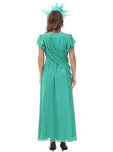 Green Chiffon Statue of Liberty Long Dress