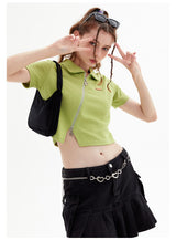 Polo Lapel Slim Short Sleeve Shirt