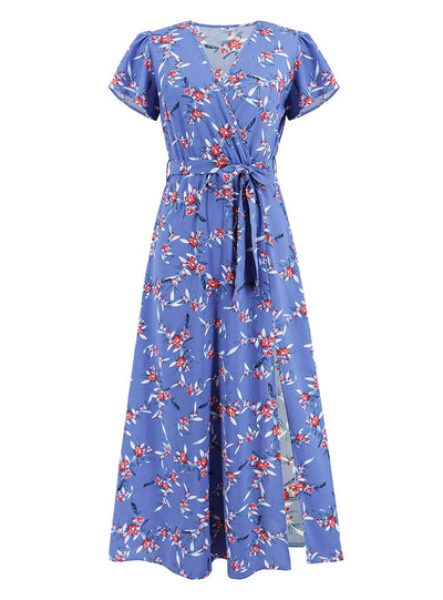 Bohemian V-neck Floral Dress