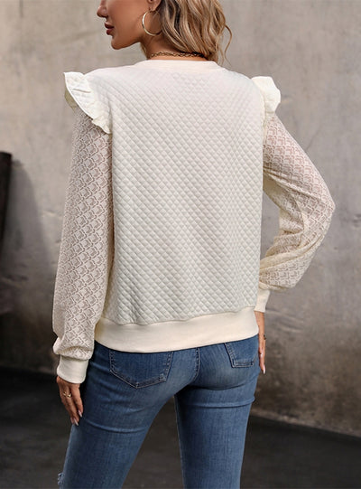 Long Sleeve Solid Color Knitted Top