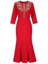White Short Sleeve Crystal Mother Of The Bride Dress
