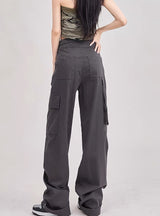 Multi-pocket Buttoned Slacks Pant