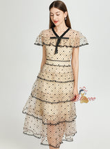 Silm Waist Tiers Cake Dress