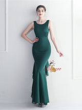 Mermaid Backless Beading Prom Dress