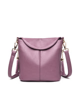 Large Capacity Soft Leather Bucket Bag Shoulder Bag