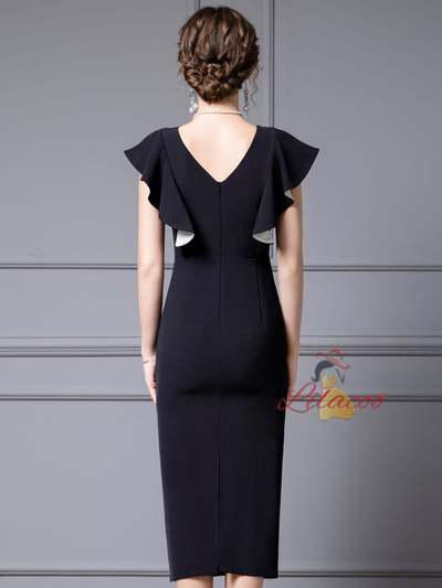 Black Beading Mother Of The Bride Dress