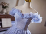 Tulle Sequins Off the Shoulder Homecoming Dress