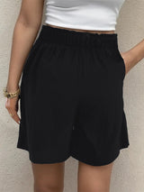 Casual Pocket Button Shorts