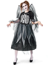 Adult Zombie Skeleton Printed Dress