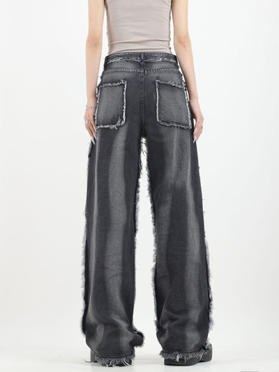 Street Retro Straight Wide-leg Jeans