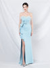 Mermaid Strapless Feather Split Prom Dress
